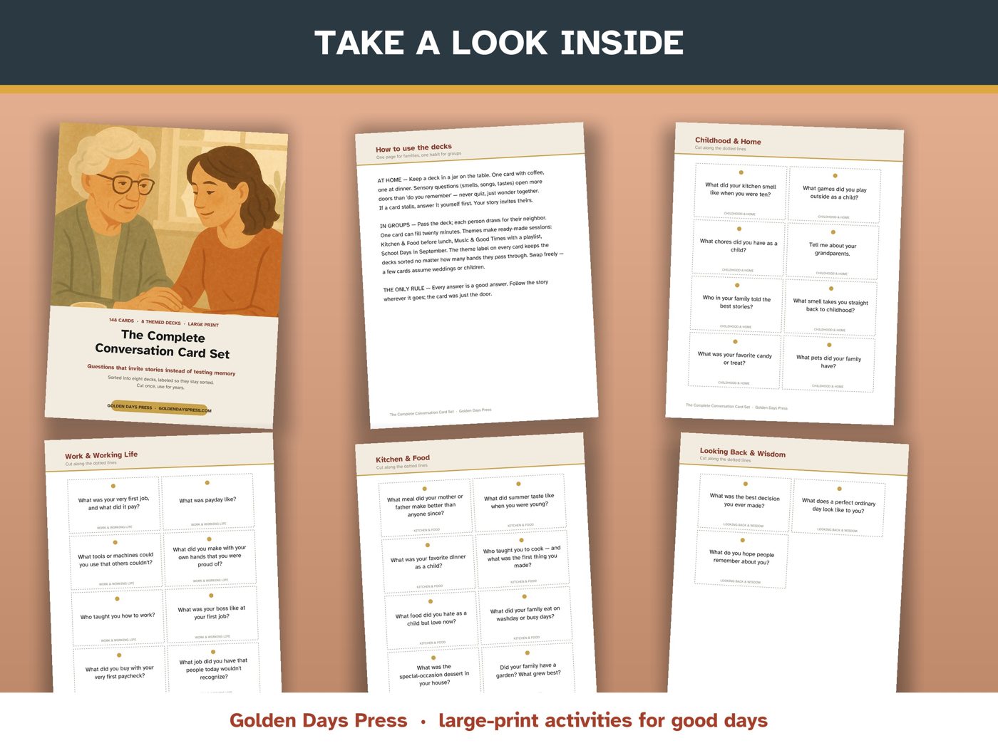 Conversation card pages