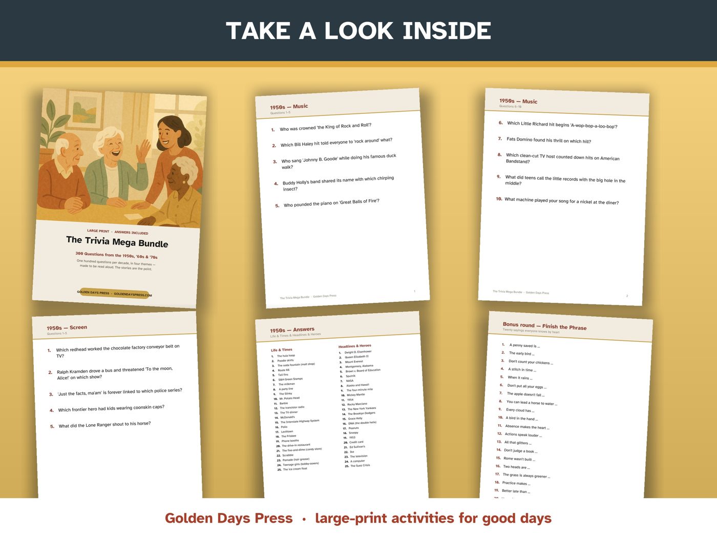 Trivia pack pages